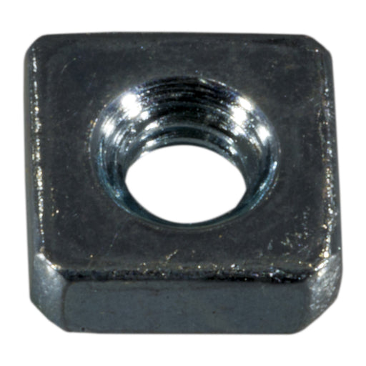 #8-32 Zinc Plated Steel Coarse Thread Square Nuts
