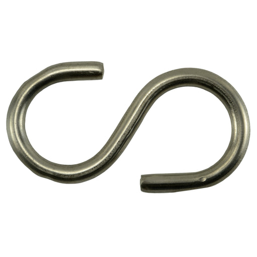 11/64" x 3/4" x 2-1/8" 18-8 Stainless Steel Medium Wire S Hooks