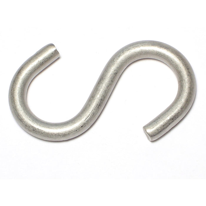 17/64" x 7/8" x 2-3/4" 18-8 Stainless Steel Medium Wire S Hooks