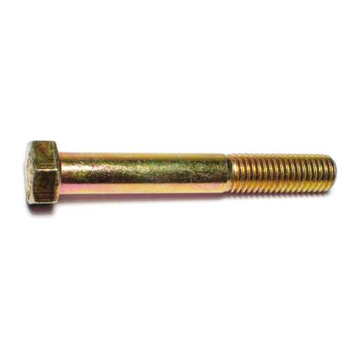 9/16"-12 x 4" Zinc Plated Grade 8 Steel Coarse Thread Hex Cap Screws