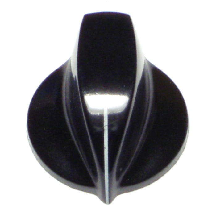 1-1/8" x 1/4" Black Plastic Appliance Knobs