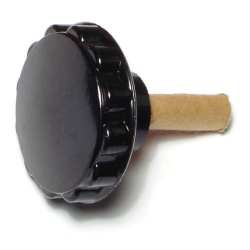 1/4"-20 x 1-1/2" Black Plastic Coarse Thread Clamping Knobs