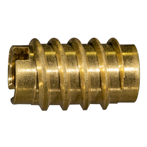 3/8"-16 x 1" Brass Coarse Thread Tapped Wood Inserts