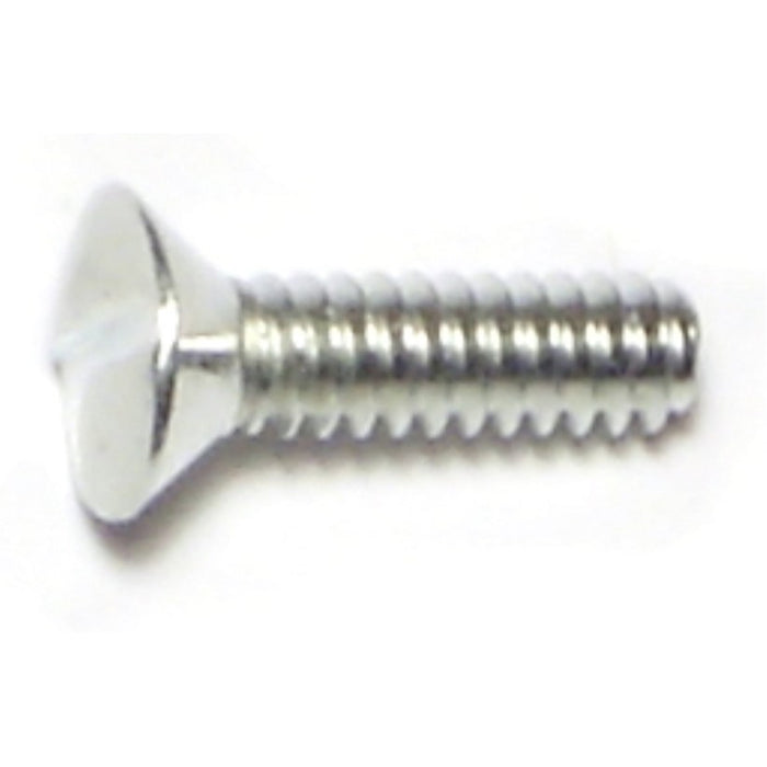 #6-32 x 1/2" Zinc Plated Steel Coarse Thread One-Way Slotted Oval Head Screws