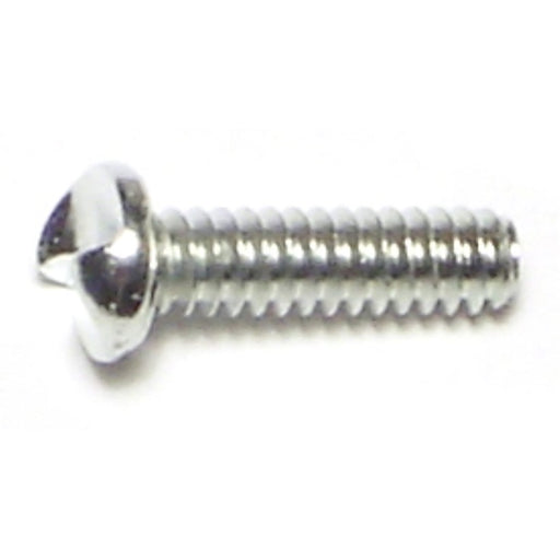 #6-32 x 1/2" Zinc Plated Steel Coarse Thread Slotted One-Way Round Head Screws