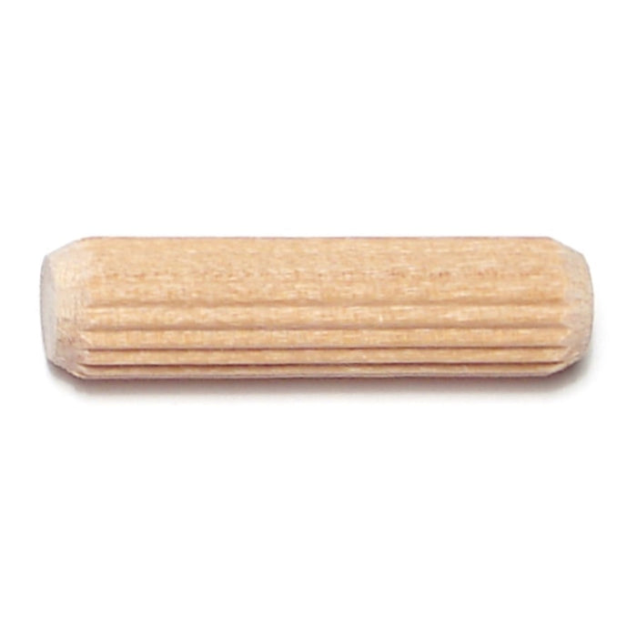 3/8" x 1-1/2" Birch Wood Fluted Dowel Pins