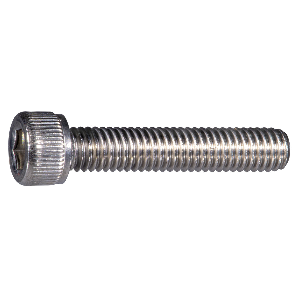 #10 x 1" Stainless Steel Fine Thread Knurled Head Hex Socket Cap Screw