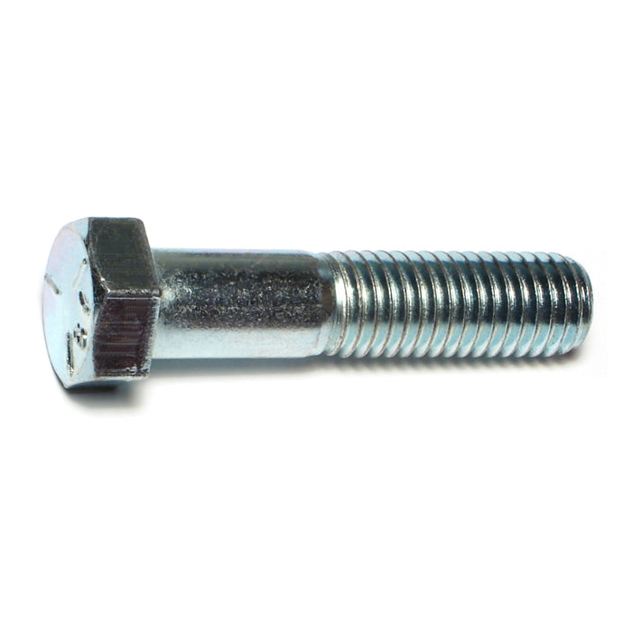 9/16"-12 x 2-1/2" Zinc Plated Grade 5 Steel Coarse Thread Hex Cap Screws