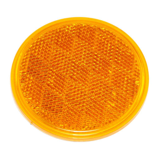 3-3/16" Amber Plastic Stick-On Reflectors