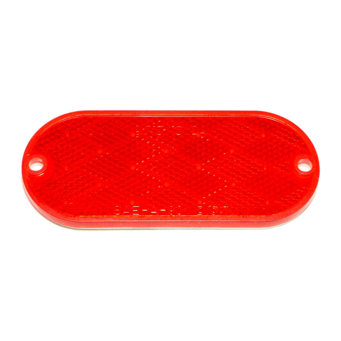 4-3/8" x 1-7/8" Red Plastic Reflectors with Mounting Holes