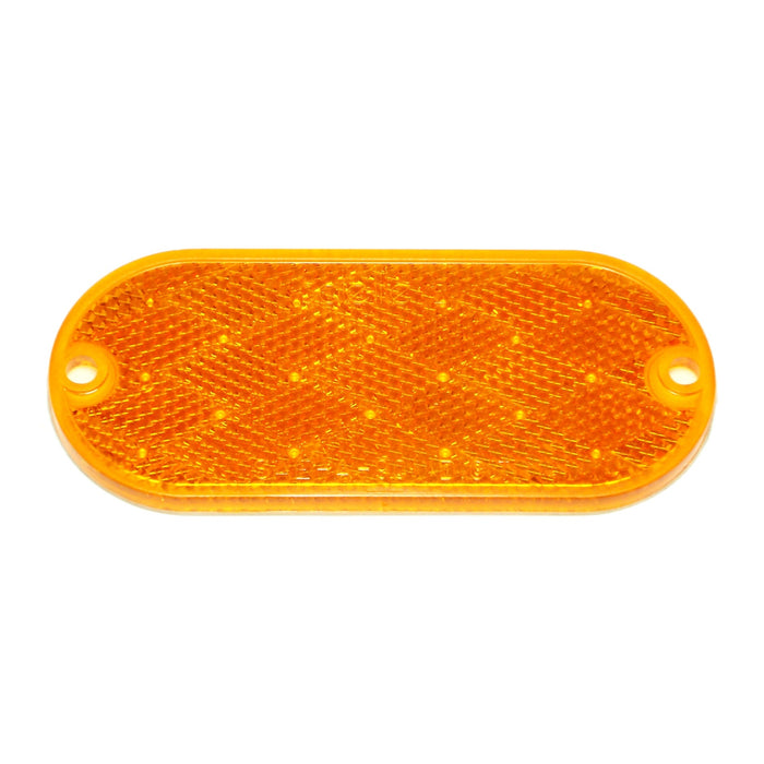 4-3/8" x 1-7/8" Amber Plastic Reflectors with Mounting Holes