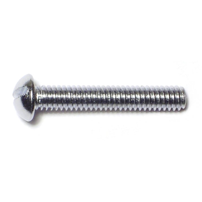 #8-32 x 1" Steel Coarse Thread Slotted Round Head Machine Screws