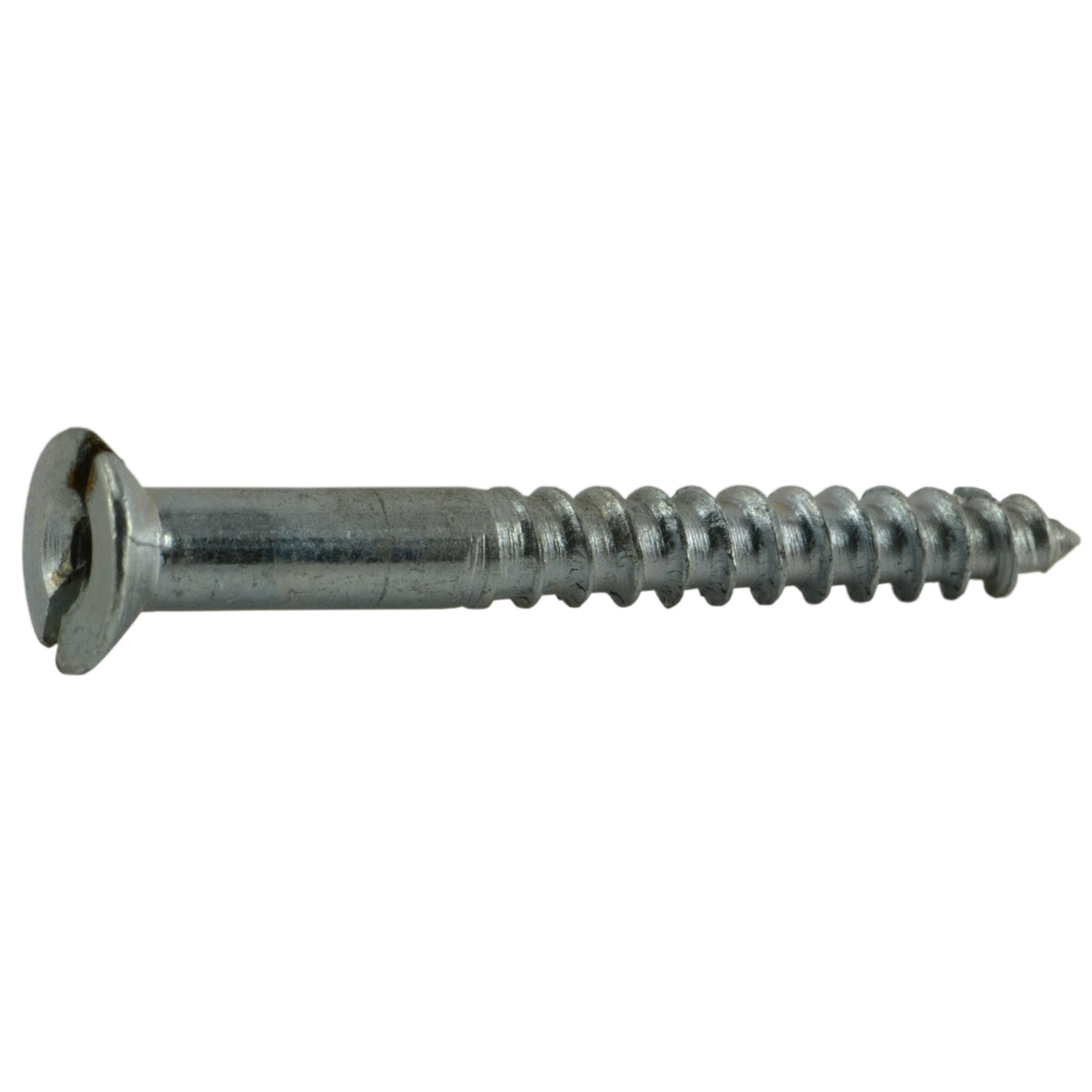 #8 x 1-1/2" Zinc Plated Steel Slotted Flat Tapped Head Wood Screws