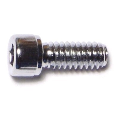 1/4"-20 x 5/8" Chrome Plated Grade 8 Steel Coarse Thread Knurled Socket Cap Screws