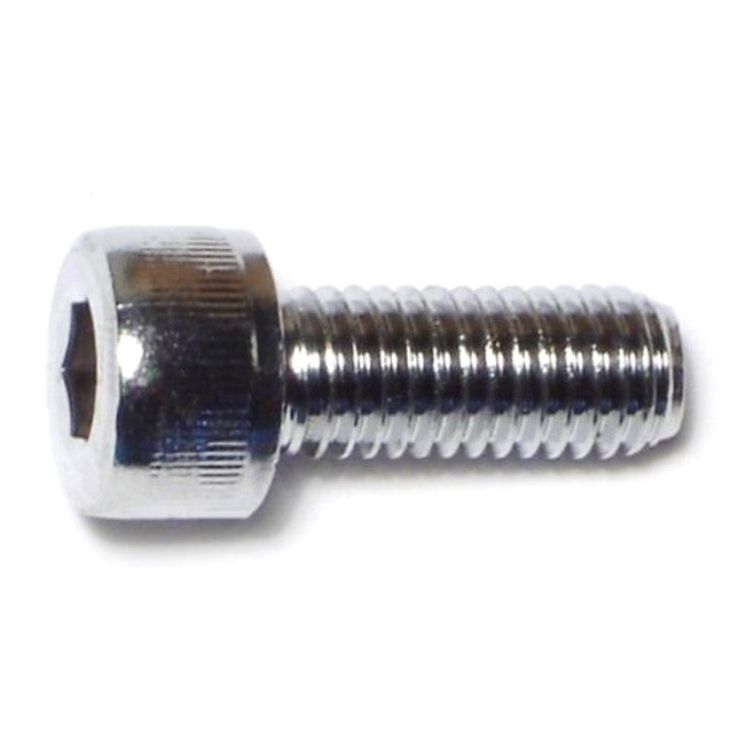 5/16"-18 x 3/4" Chrome Plated Grade 8 Steel Coarse Thread Knurled Socket Cap Screws