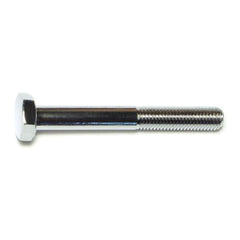 1/4"-28 x 2" Chrome Plated Grade 5 Steel Fine Thread Hex Cap Screws