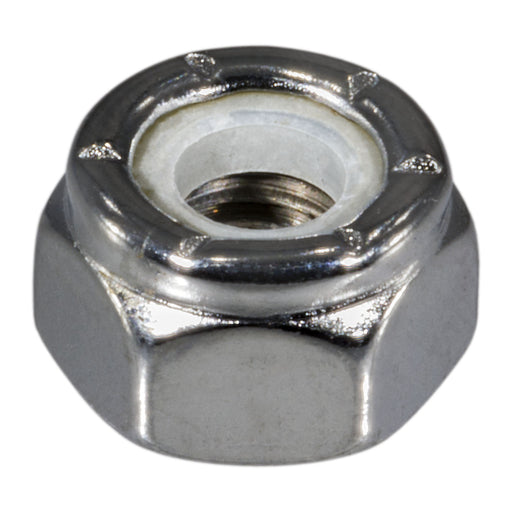 #10-32 Chrome Plated Steel Fine Thread Nylon Insert Lock Nuts