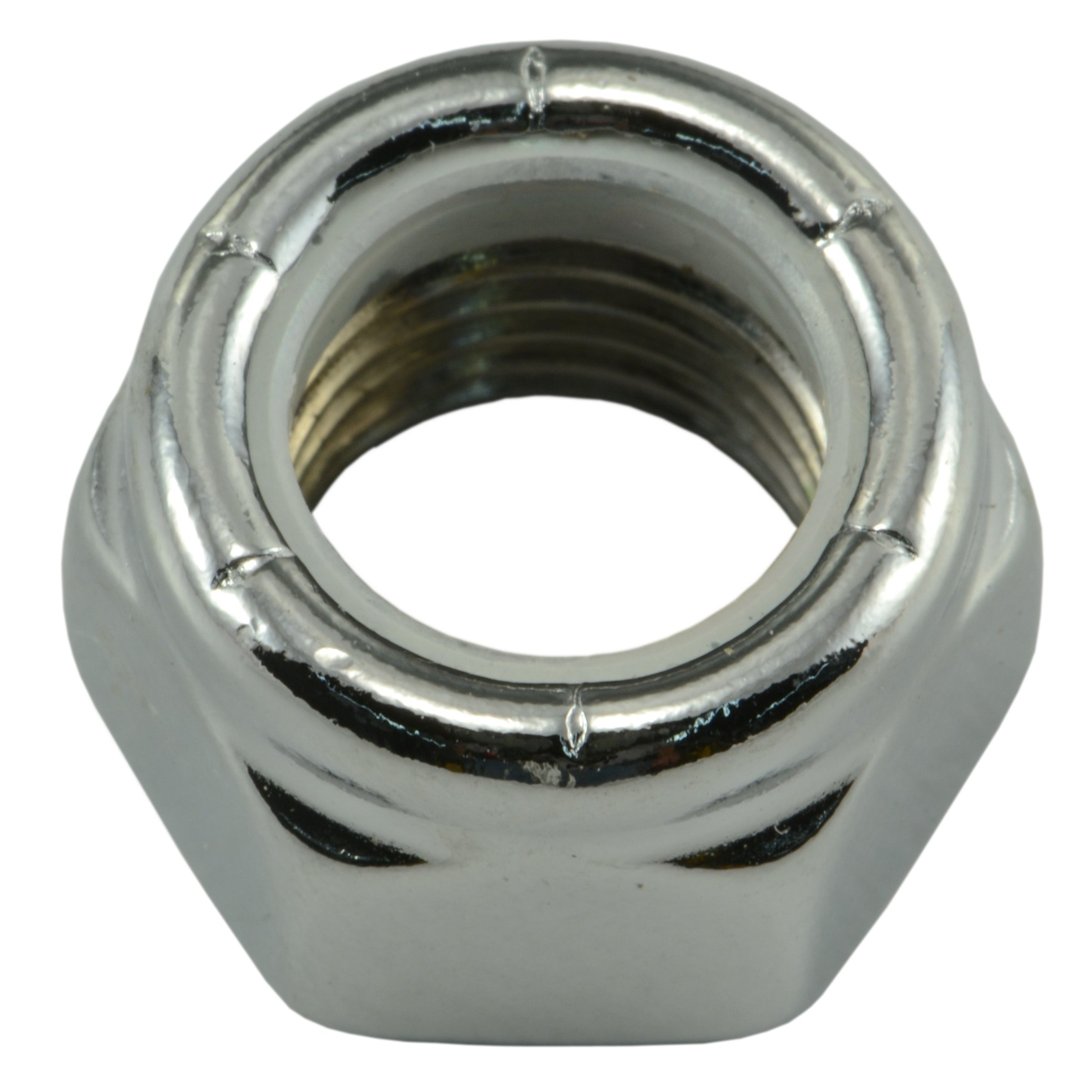 7/16"-20 Chrome Plated Steel Fine Thread Nylon Insert Lock Nuts