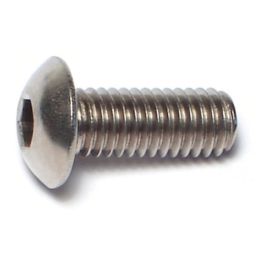 #10-32 x 1/2" 18-8 Stainless Steel Fine Thread Button Head Socket Cap Screws