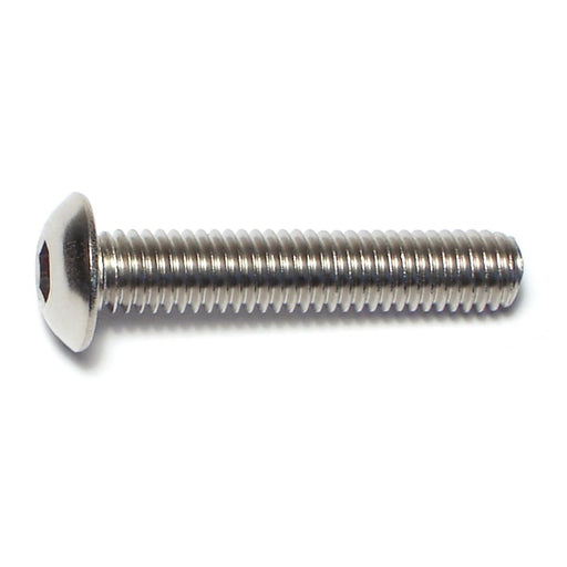 #10-32 x 1" 18-8 Stainless Steel Fine Thread Button Head Socket Cap Screws