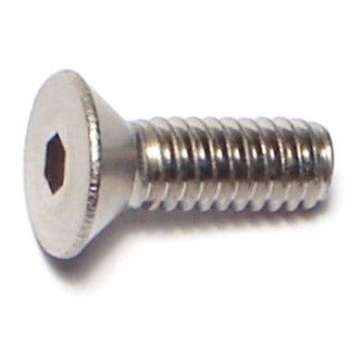#8-32 x 1/2" 18-8 Stainless Steel Coarse Thread Flat Head Socket Cap Screws