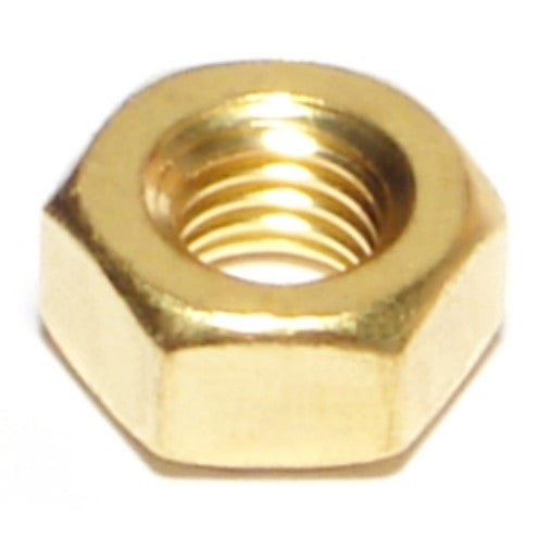 1/4"-28 Brass Fine Thread Hex Nuts