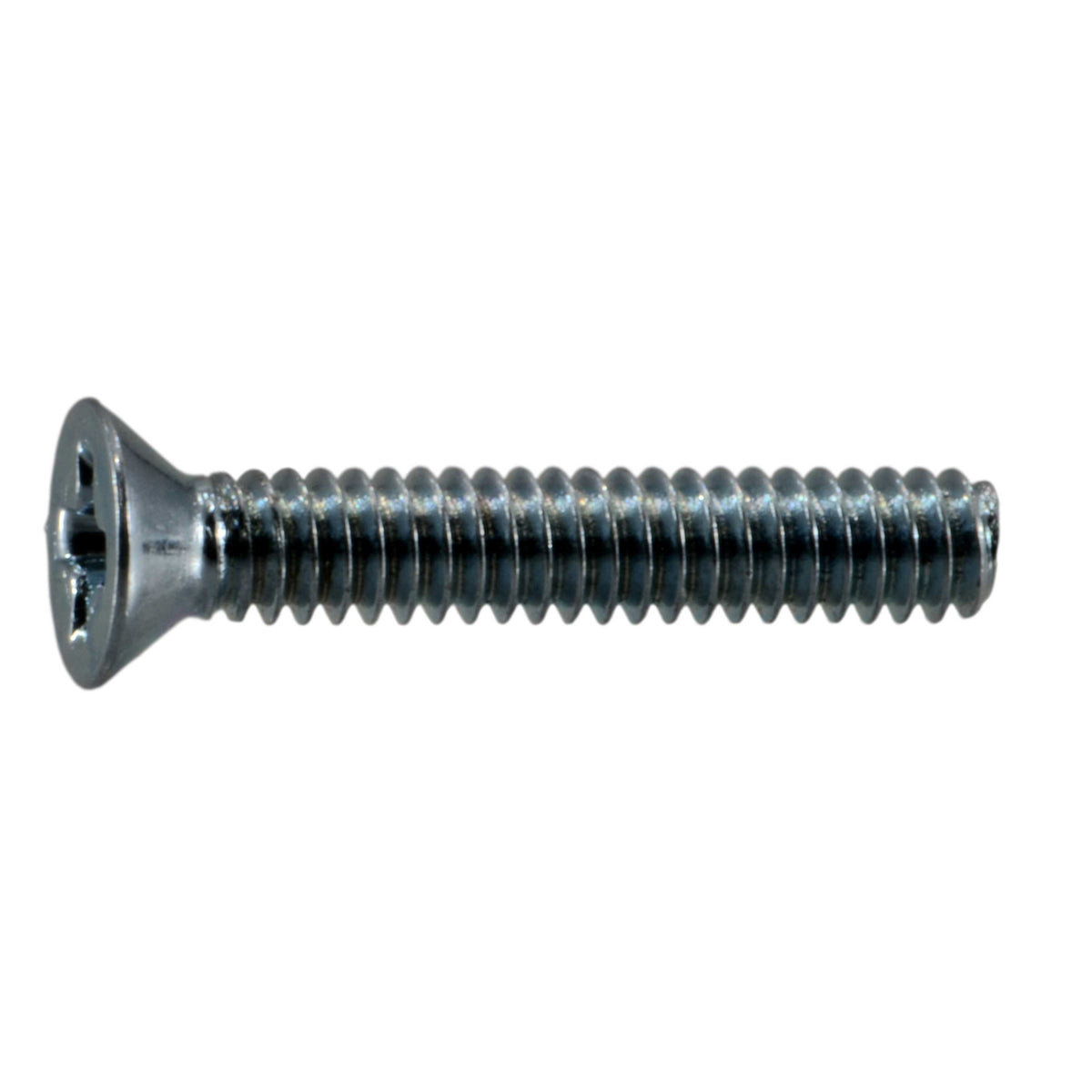 #2-56 x 1/2" Zinc Plated Steel Coarse Thread Phillips Flat Head Machine Screws