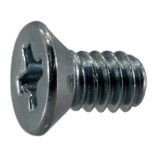 #3-48 x 3/16" Zinc Plated Steel Coarse Thread Phillips Flat Head Machine Screws