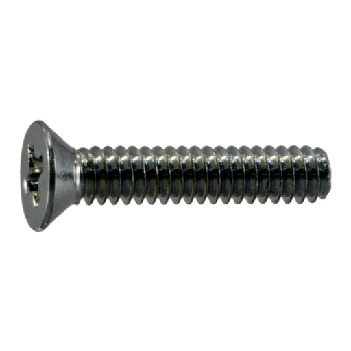 #3-48 x 1/2" Zinc Plated Steel Coarse Thread Phillips Flat Head Machine Screws