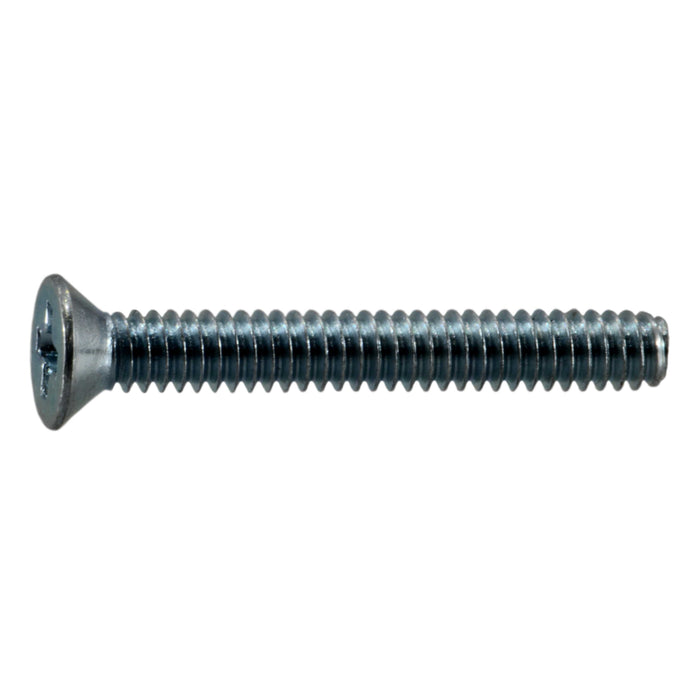 #3-48 x 3/4" Zinc Plated Steel Coarse Thread Phillips Flat Head Machine Screws