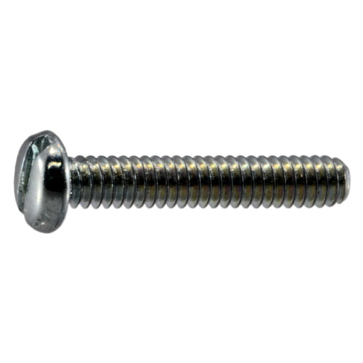 #2-56 x 1/2" Zinc Plated Steel Coarse Thread Slotted Pan Head Machine Screws