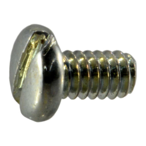 #3-48 x 3/16" Zinc Plated Steel Coarse Thread Slotted Pan Head Machine Screws