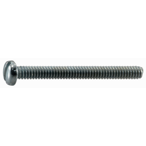 #3-48 x 1" Zinc Plated Steel Coarse Thread Slotted Pan Head Machine Screws