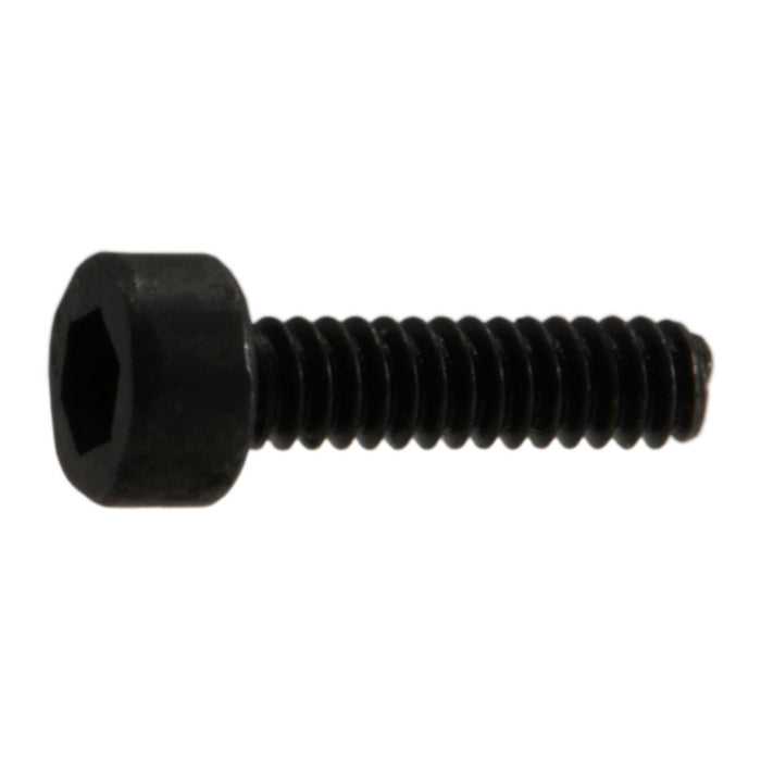 1.6mm-0.35 x 6mm Black Oxide Class 12.9 Steel Coarse Thread Knurled Head Hex Socket Cap Screws