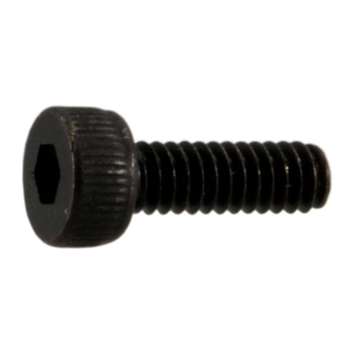2mm-0.4 x 6mm Black Oxide Class 12.9 Steel Coarse Thread Knurled Head Hex Socket Cap Screws