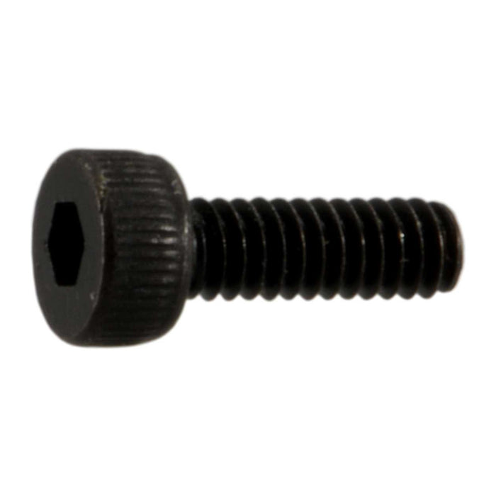 2mm-0.4 x 6mm Black Oxide Class 12.9 Steel Coarse Thread Knurled Head Hex Socket Cap Screws