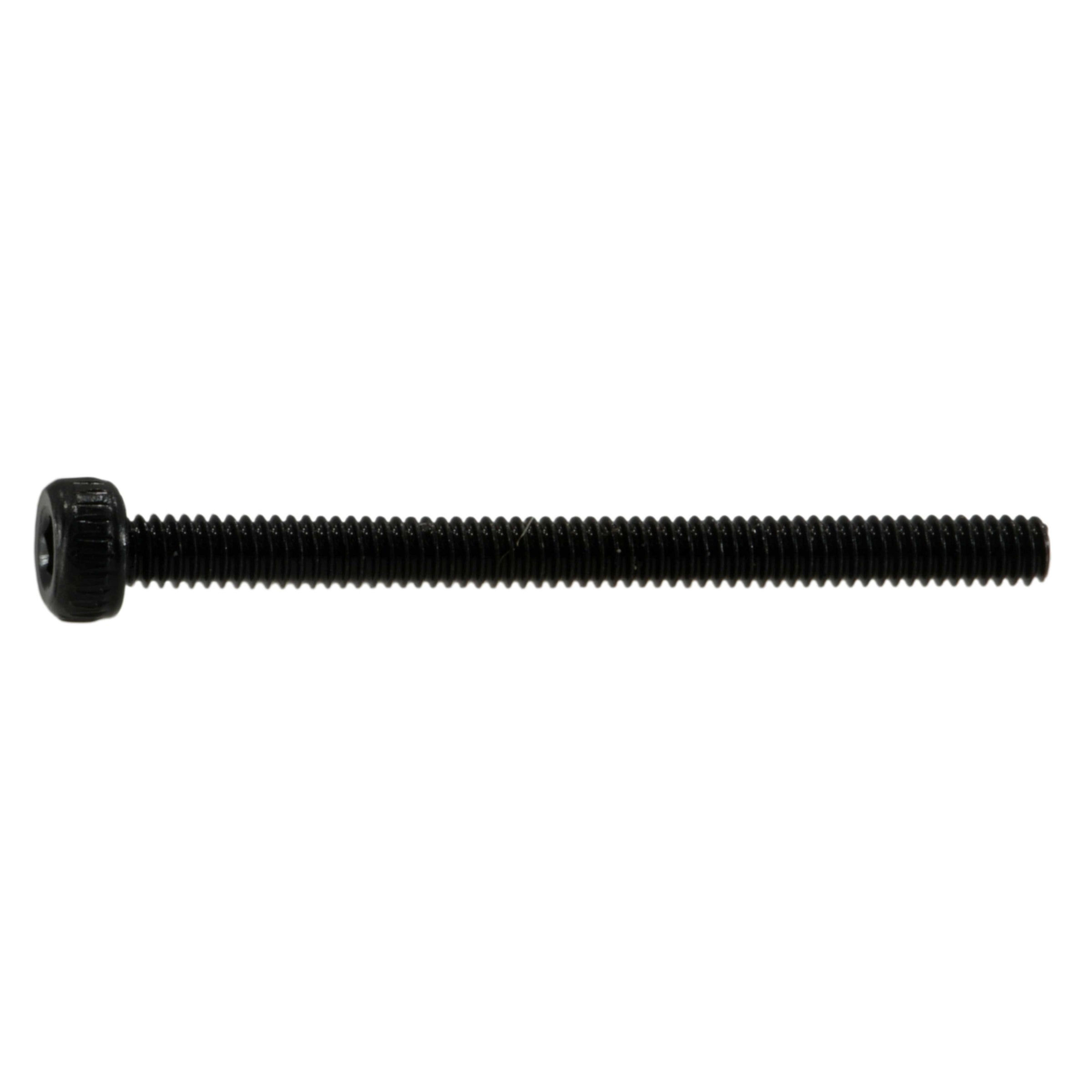 2mm-0.4 x 25mm Black Oxide Class 12.9 Steel Coarse Thread Knurled Head Hex Socket Cap Screws