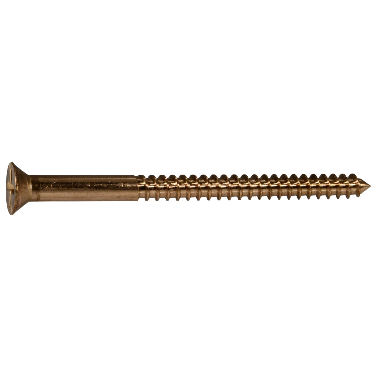 #12 x 3" Silicon Bronze Phillips Flat Head Wood Screws