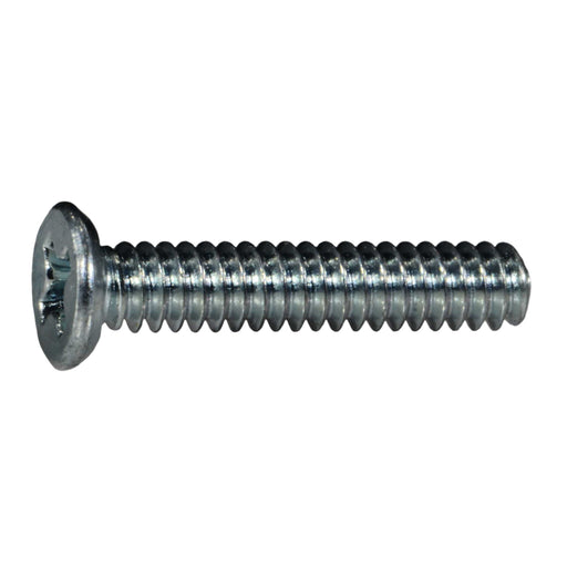 #6-32 x 3/4" Zinc Plated Steel Coarse Thread Phillips Flat Undercut Head Machine Screws