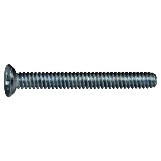 #6-32 x 1-1/4" Zinc Plated Steel Coarse Thread Phillips Flat Undercut Head Machine Screws