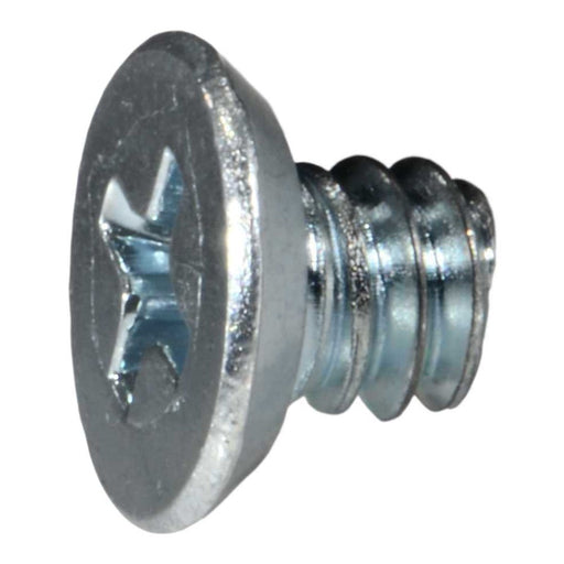 #10-24 x 1/4" Zinc Plated Steel Coarse Thread Phillips Flat Undercut Head Machine Screws
