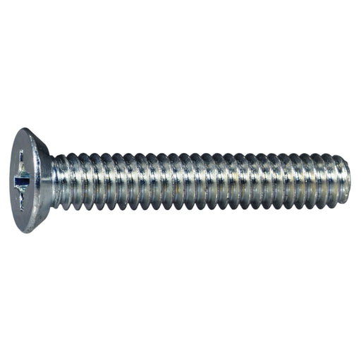 1/4"-20 x 1-1/2" Zinc Plated Steel Coarse Thread Phillips Flat Undercut Head Machine Screws