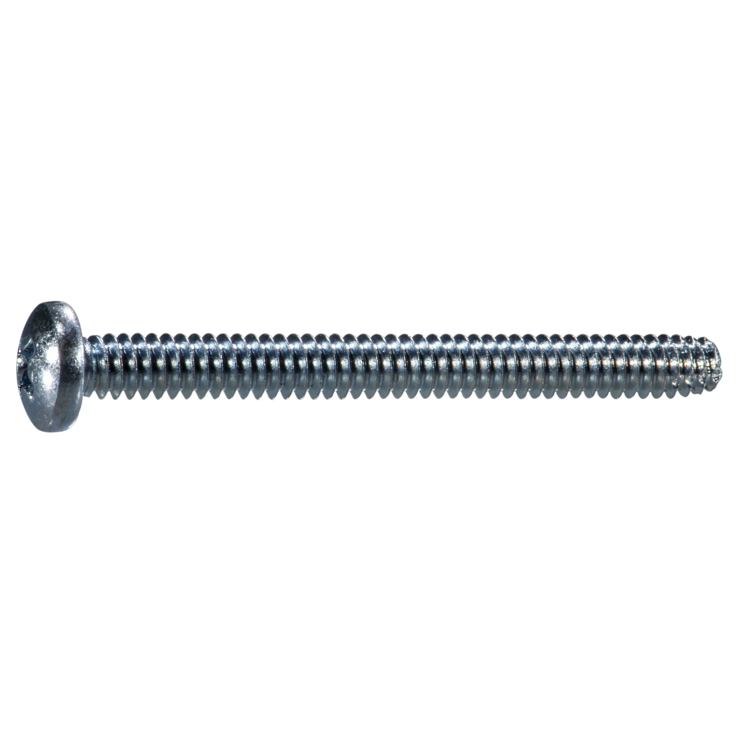 #10-24 x 2" Zinc Plated Steel Coarse Thread Phillips Pan Head Type F Sheet Metal Screws