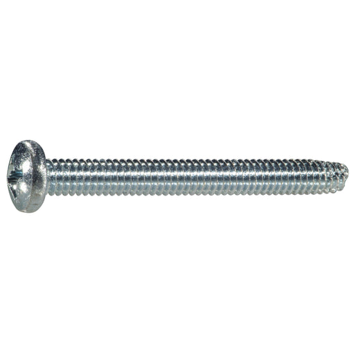 #12-24 x 2" Zinc Plated Steel Coarse Thread Phillips Pan Head Type F Sheet Metal Screws