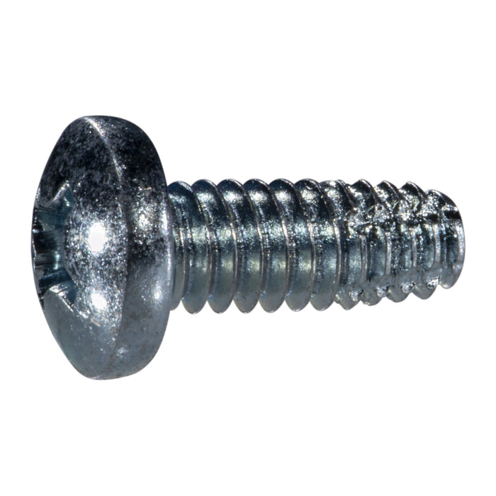 1/4"-20 x 5/8" Zinc Plated Steel Coarse Thread Phillips Pan Head Type F Sheet Metal Screws