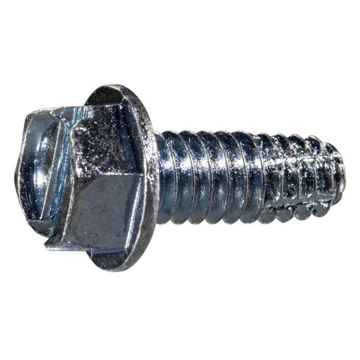 1/4"-20 x 5/8" Zinc Plated Steel Coarse Thread Hex Washer Head Type F Sheet Metal Screws