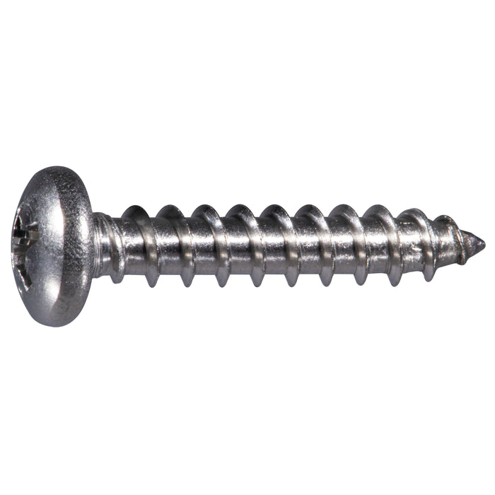 #10 x 1" 316 Stainless Steel Phillips Pan Head Sheet Metal Screws