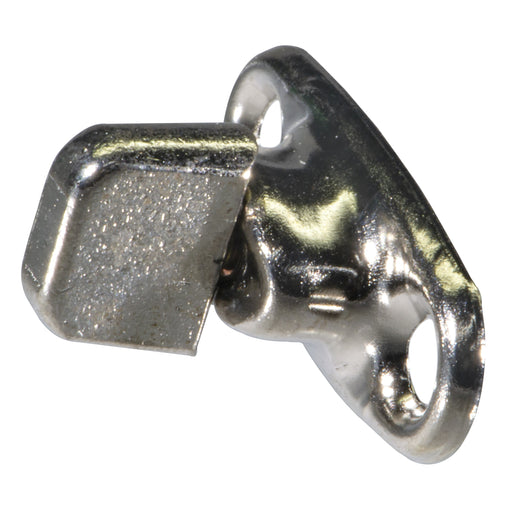 Nickel 2-Screw Hole Single Stud Turn Buttons