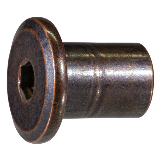 6mm-1.00 Antique Bronze Painted Steel Coarse Thread Joint Connector Caps