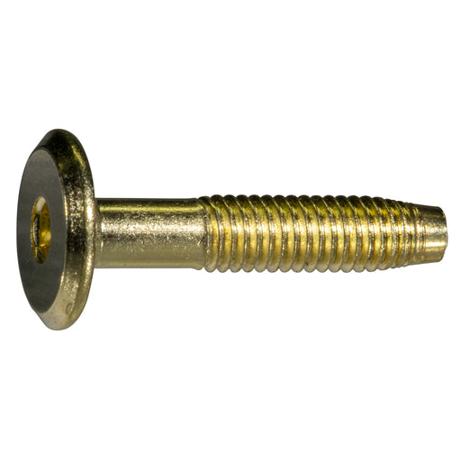 6mm-1.00 x 30mm Brass Plated Steel Coarse Thread Joint Connector Bolts